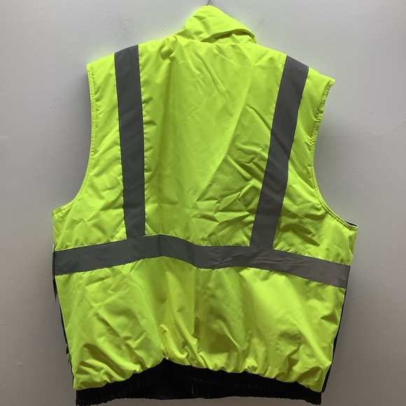 Axcent Size XL High-Visibility Yellow and Black Men's Safety Vest. New With Tags - Picture 5 of 8